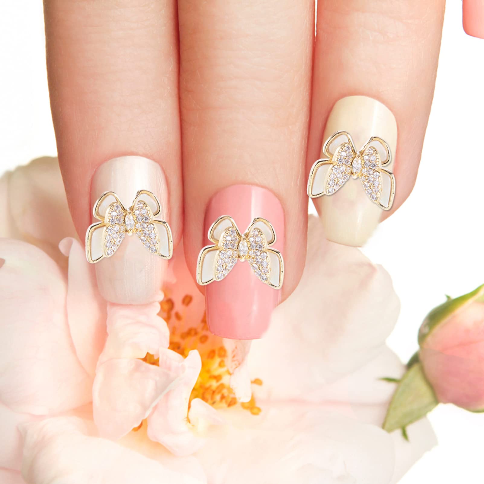 Beavorty 15 Piezas De Tachuelas De Uñas Con Diamantes De Imitación Accesorios De Joyería Accesorios De Joyería De Uñas De Metal Para Decoración De Niñas Hermosos Accesorios De Arte De