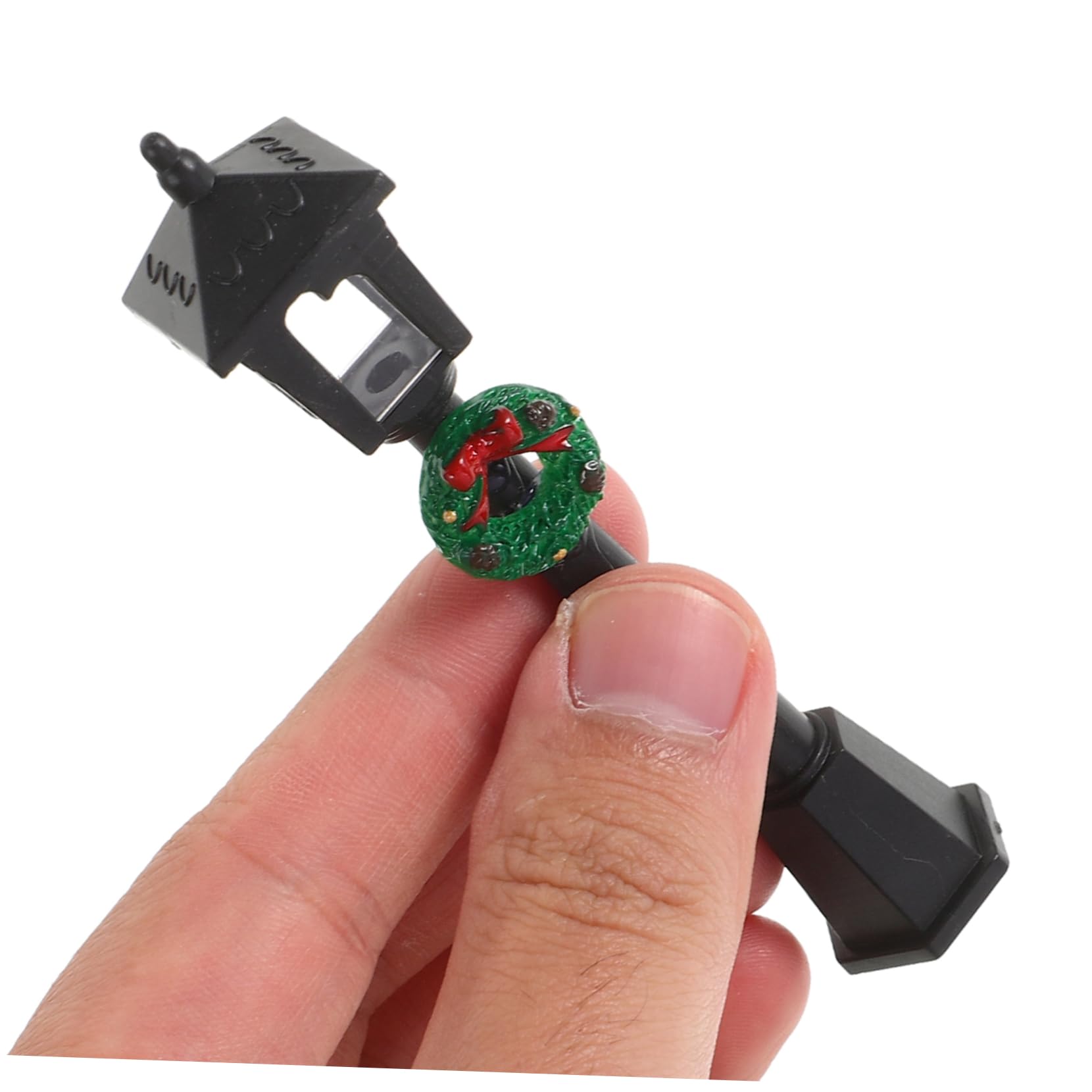 YRYRYW 10 szt. Miniaturowy model latarni ulicznej do dekoracji domku dla lalek i ogrodu Realistyczne lampy symulacyjne do dekoracji krajobrazu i akcesoriów stołowych Household faucets