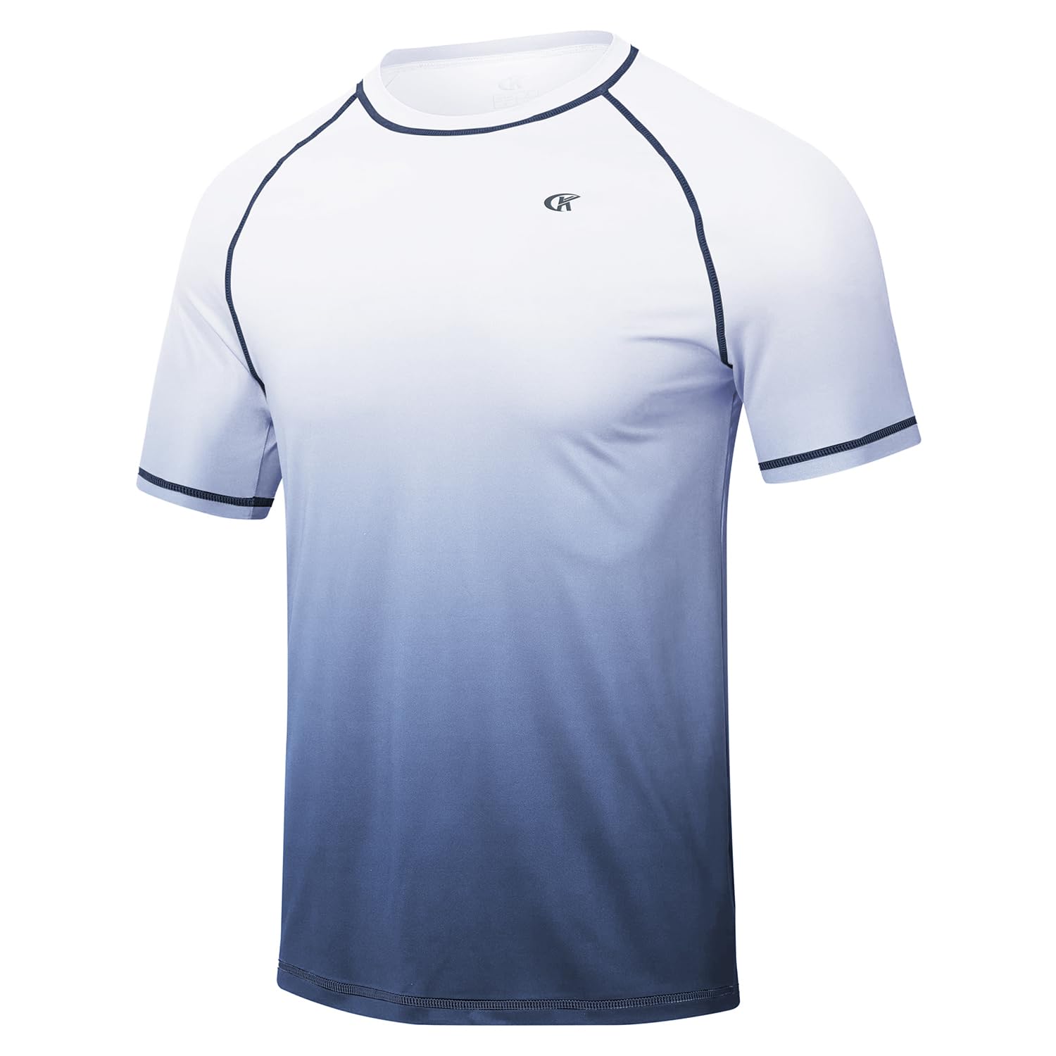 Huayuzh Herren UV Shirt Rashguard T-Shirt Schwimm Shirt Schnelltrocknend Leicht Atmungsaktiv Surfen Angeln Wandern Top