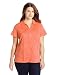 Caribbean Joe Women's Plus-Size Short Sleeve Jacquard Polo