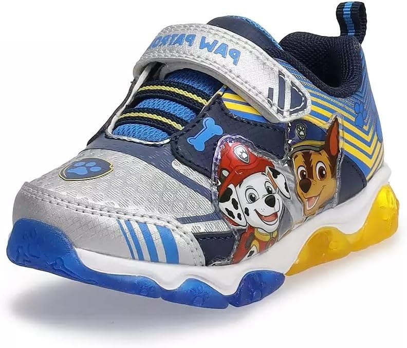 Nickelodeon Boy's Paw Patrol Chase and Marshall Light Up Sneakers (Blue/Navy, Numeric_7) - Image 2