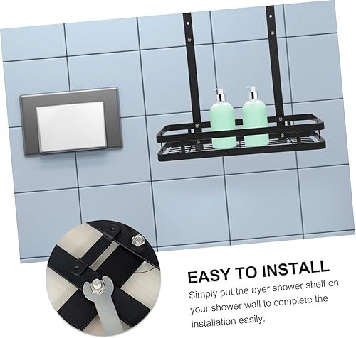 Miniatura 9 de DOITOOL Cesta colgante detrás de la puerta, estante de baño, puerta de baño, estante organizador, estantes colgantes para pared sobre puerta,