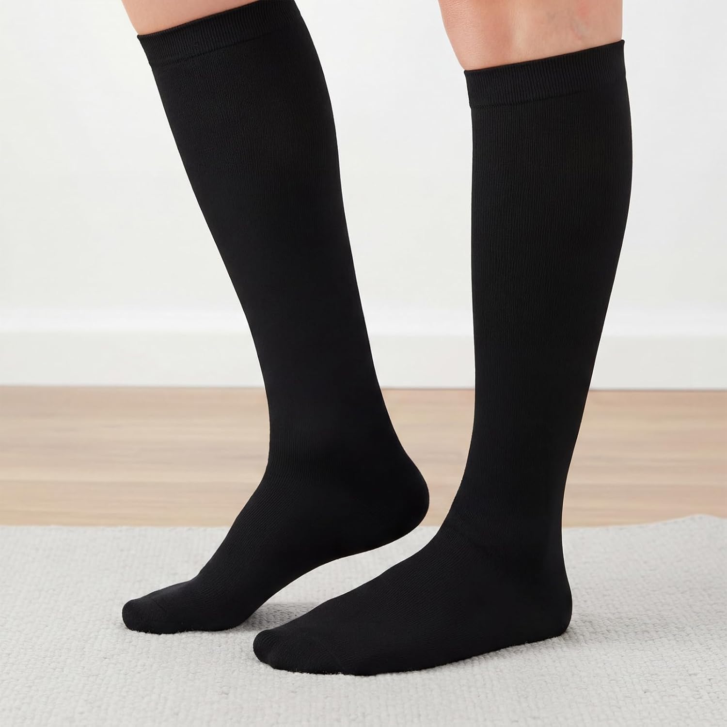 Cuffbow 4 Pairs Mens Liner Socks Mid Calf Ultra-lightweight Warm Hiking Liners Sweat Absorption Boot Socks for Adult