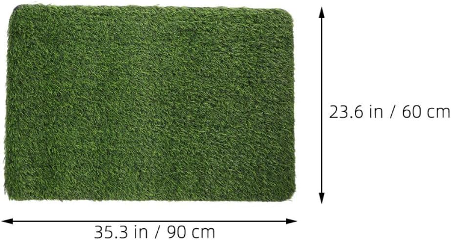 VOSAREA Artificial Grass Turf Door Mat Outdoor Floor Mat 60x90cm Entryway Rug for Front Door Patio Use