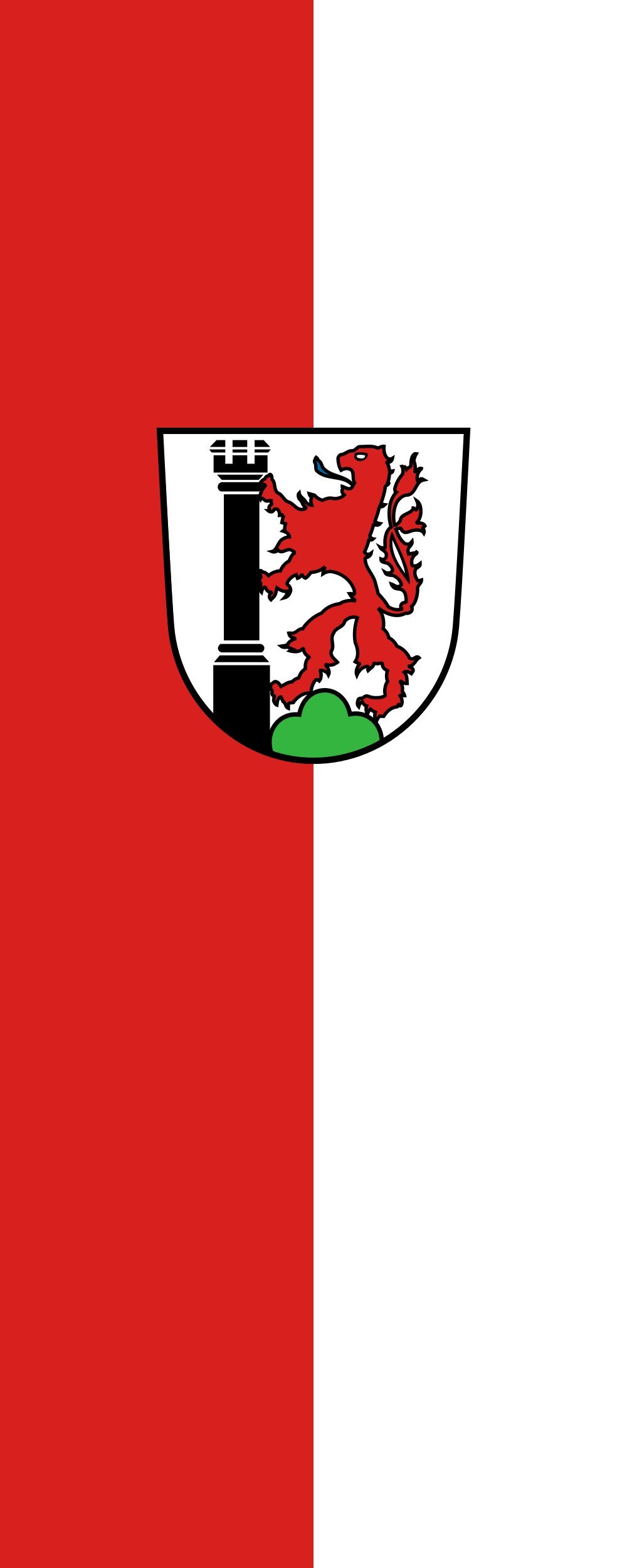 Drapeau Bad Saulgau portrait 300x120cm pavillon vertical de 3.5m²