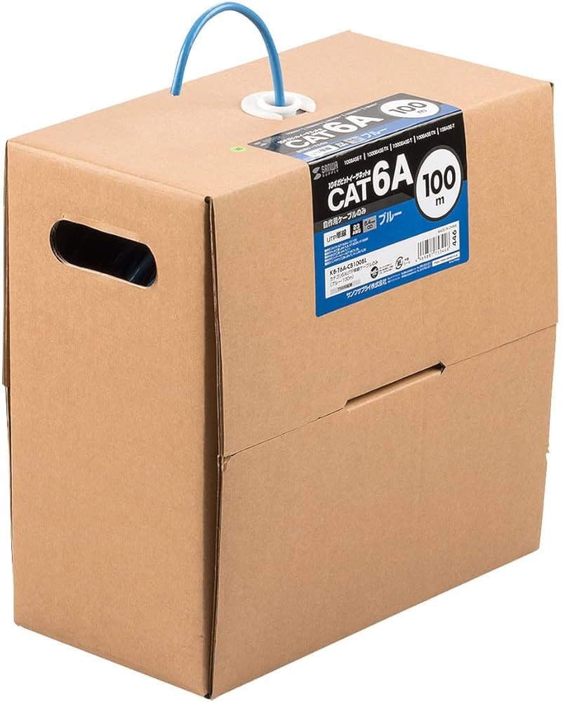 Amazon.co.jp: サンワサプライ CAT6A LANケーブルのみ 自作用UTP単線