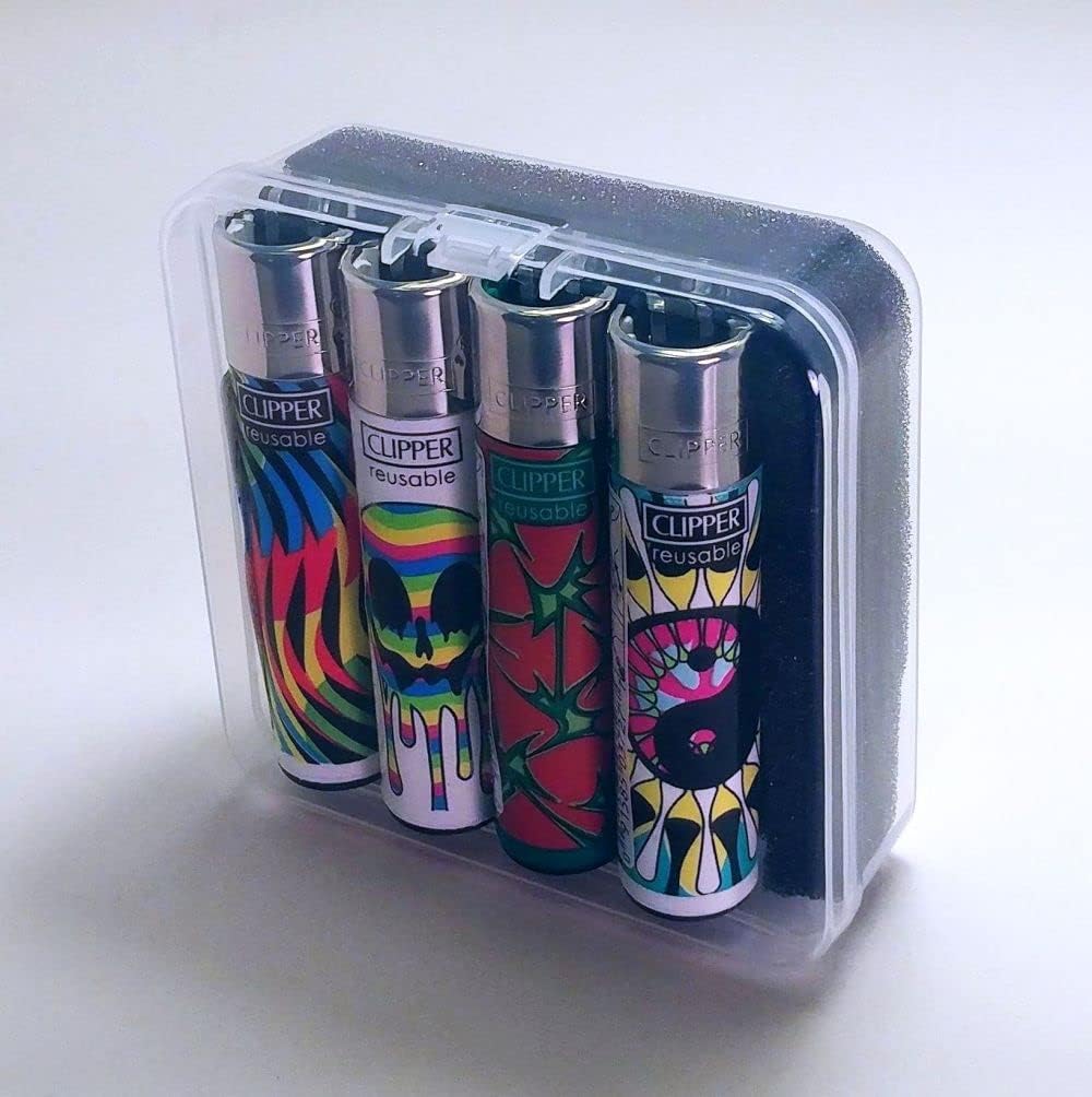 Clipper Lighters Psychodelic 17 (Alternate) Set of 4