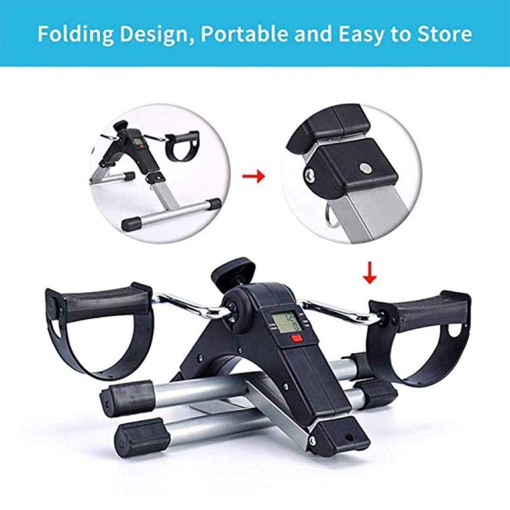 Pedal Exerciser Mini Exercise Bike, Panana Under Desk Bike For Arm Leg Training With Digital Monitor