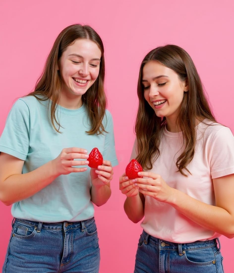 3Pcs Strawberry Stress Reliever for Adults - Soft Slow-Rise Squishy, Desk Fidget Sensory Tools for Anxiety Relief