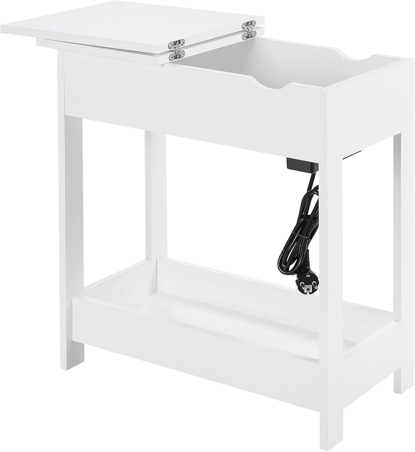 Image showing the hidden power strip compartment under the tabletop