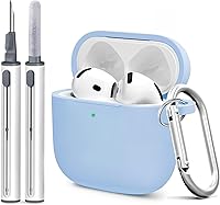 Vista 533 de Funda para AirPods Pro con kit de limpieza, funda de silicona suave para Apple AirPod Pro de 1ª/2ª generación, accesorios de funda AirPods Pro/Pro 2