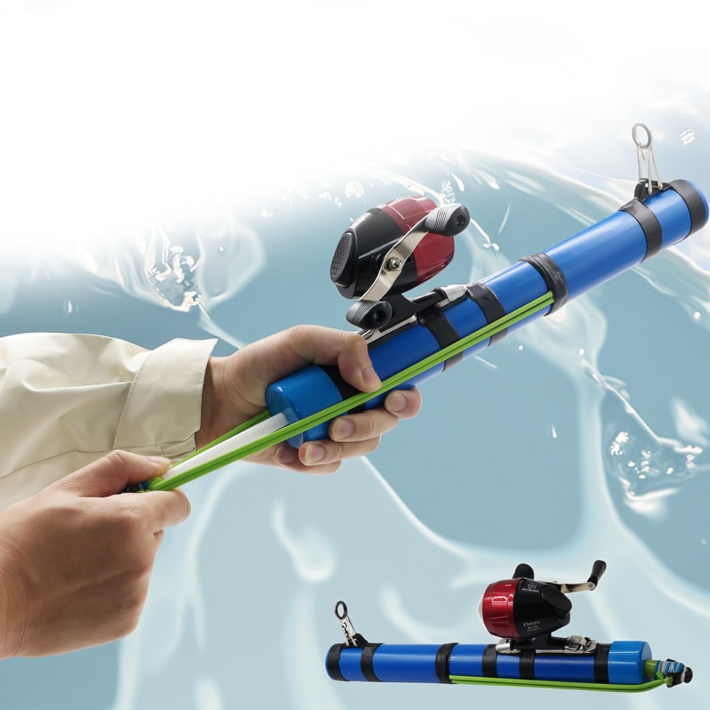 Fishing Rod, Compact Catapult Fishing Pole, Portable Freshwater and Saltwater Fishing Lures Suitable for Outdoor Hunting and Traveling