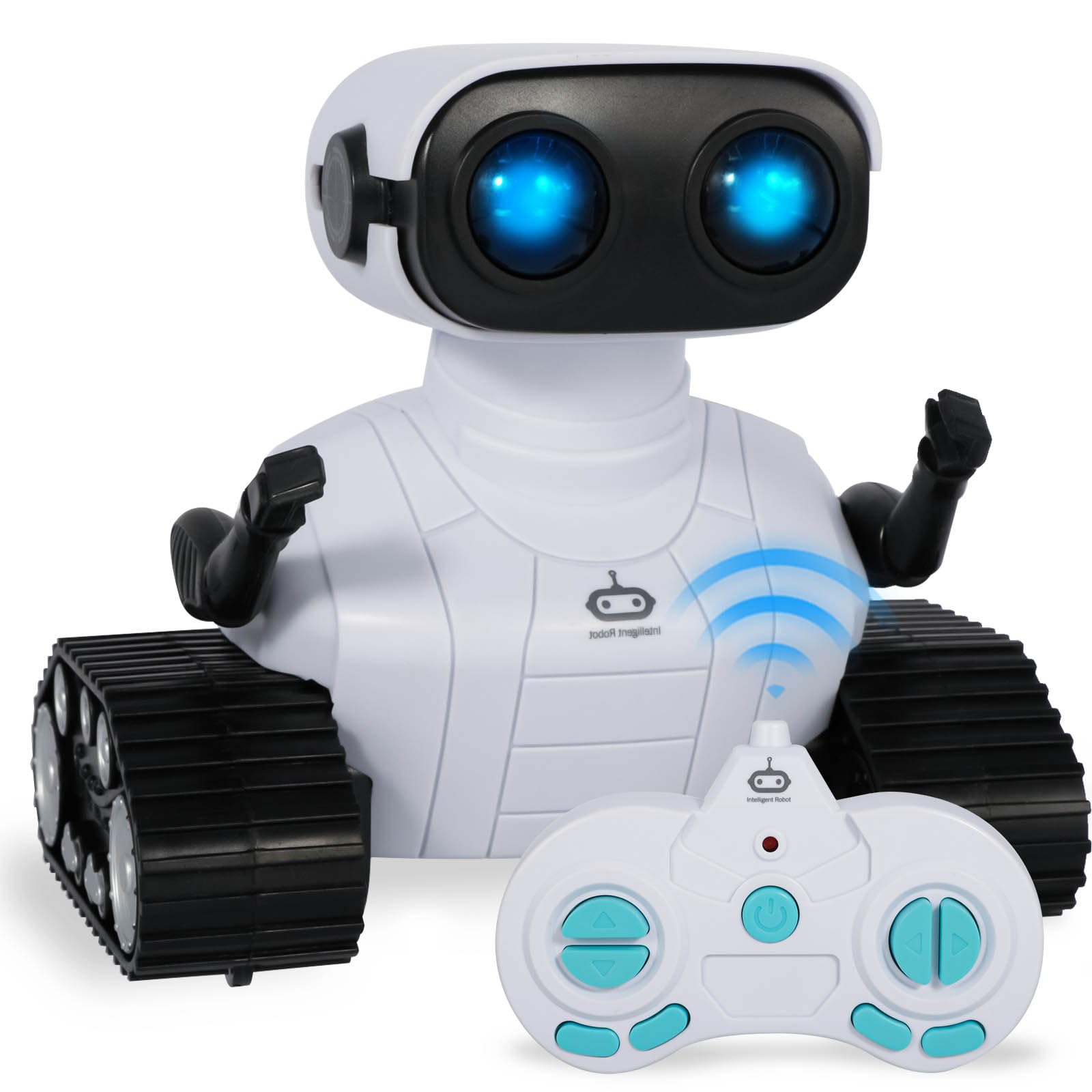 PQETBV Robot Toy Children, Transformers Interactive Gaming Figure with LED Eyes and Music, Remote Control Robot for Kids 3-12 Years