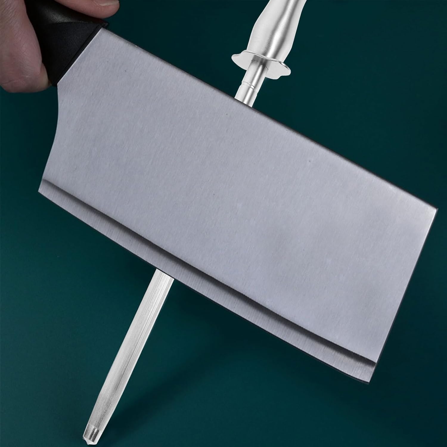 Uonlytech Handheld Stainless Steel Sharpening Rod Kitchen Cutter Sharpener Multi-functional Honing Stick Professional Chef Knife Accessory