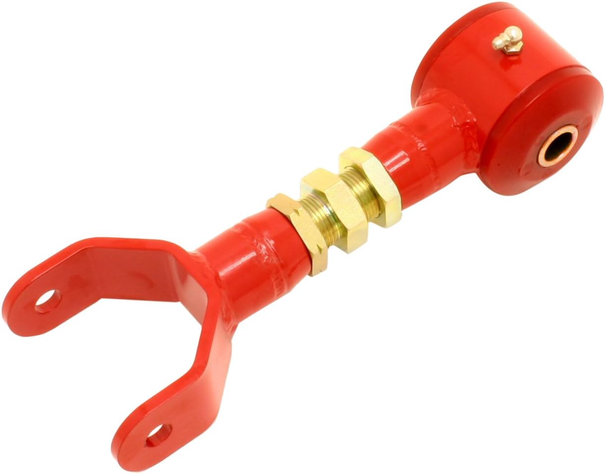 BMR Suspension UTCA032 - Upper Control Arm, DOM, On-car Adjustable, Poly Bushing - 2011-2014 Ford Mustang, Shelby GT500 (Red)