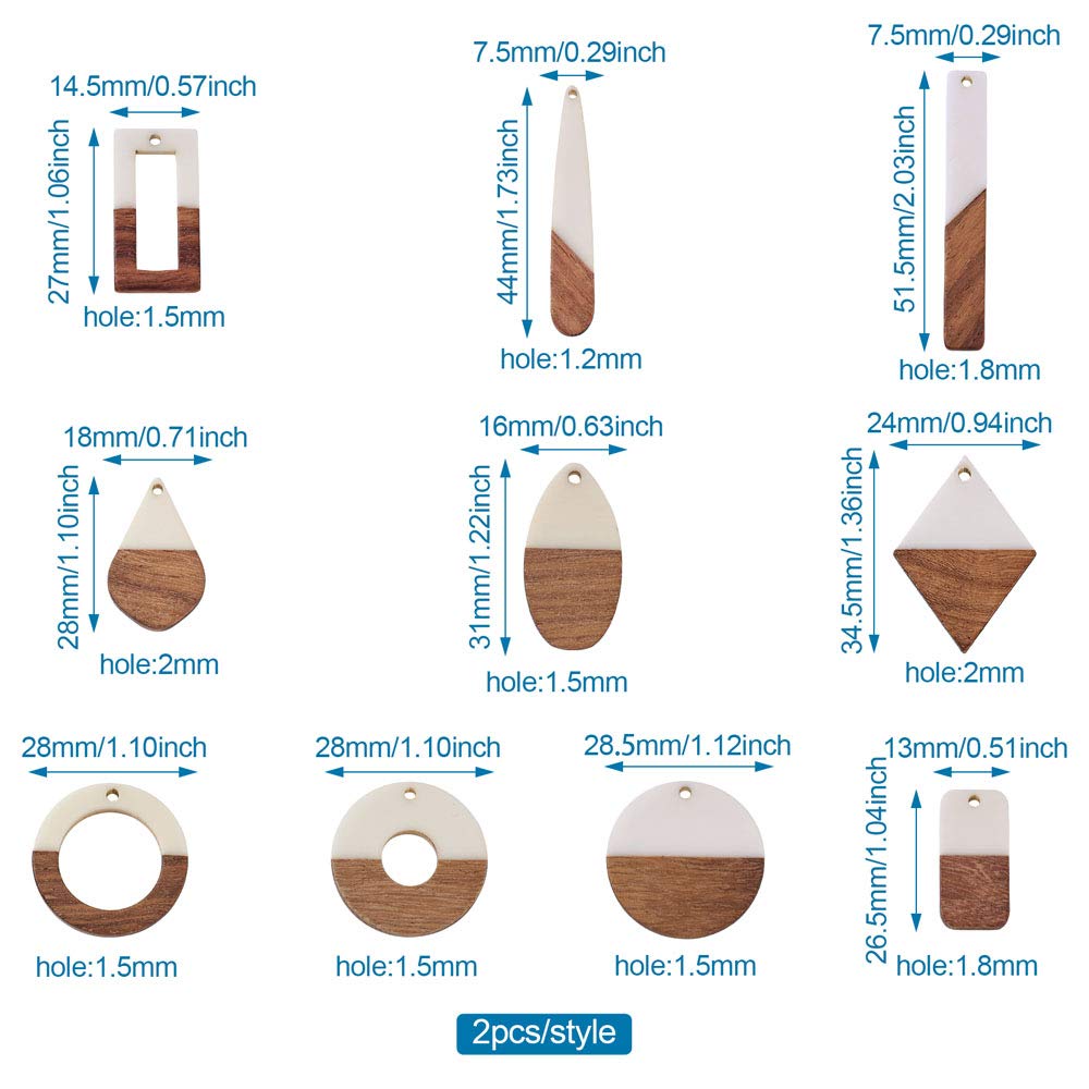 FASHEWELRY Weihnachtsbaum Anhänger Aus Harz - 10 Stück Für Schmuck DIY