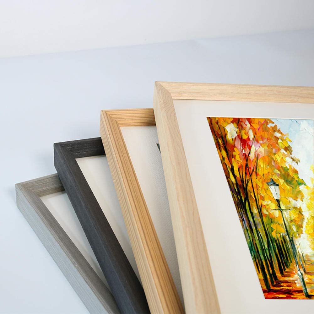 Bilderrahmen Fotorahmen Bildergalerie Massivholz Grau Wand 26,5 × 38 cm