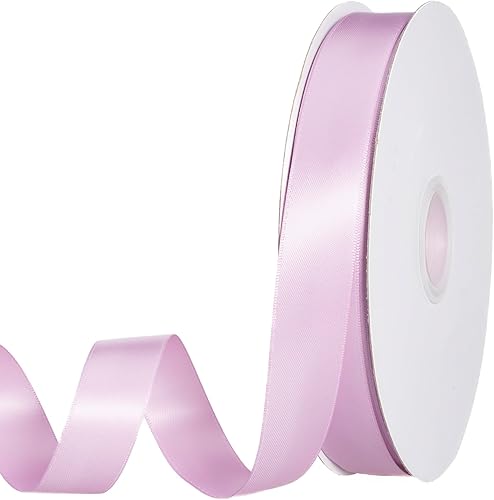 Vista 45 de Cinta de satén de poliéster de doble cara de color sólido, 1 pulgada de ancho, 100 yardas de largo, perfecta para bodas, envoltura de regalos, Oro