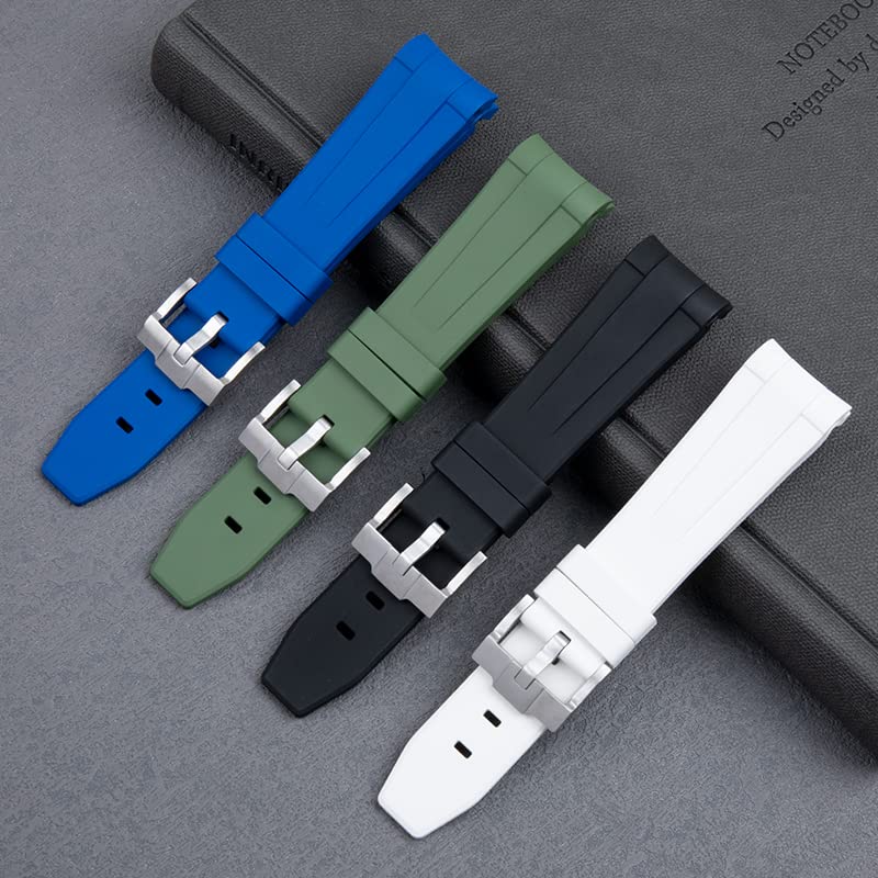 Bracelet caoutchouc fluoré 21mm vert Explorer 2 montre de plongée - 3