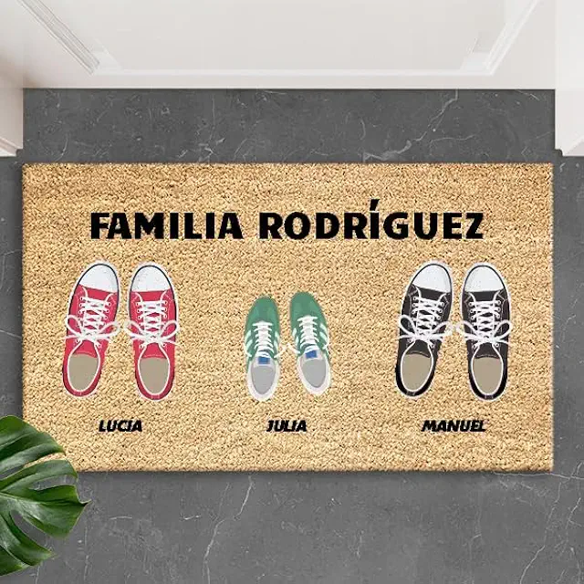 Felpudo Personalizado Zapatillas - Regalos Originales para Entrada Casa