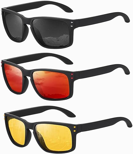 MOORAY - Lentes de sol polarizados para hombre, protección frente a radiación UV, lentes de sol de moda para hombre, para pesca