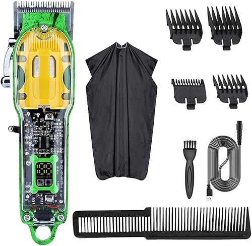 Cortadora de pelo para hombres, cortadora de pelo inalámbrica de alto rendimiento para corte de cabello, recargable, juego de corte de pelo y aseo