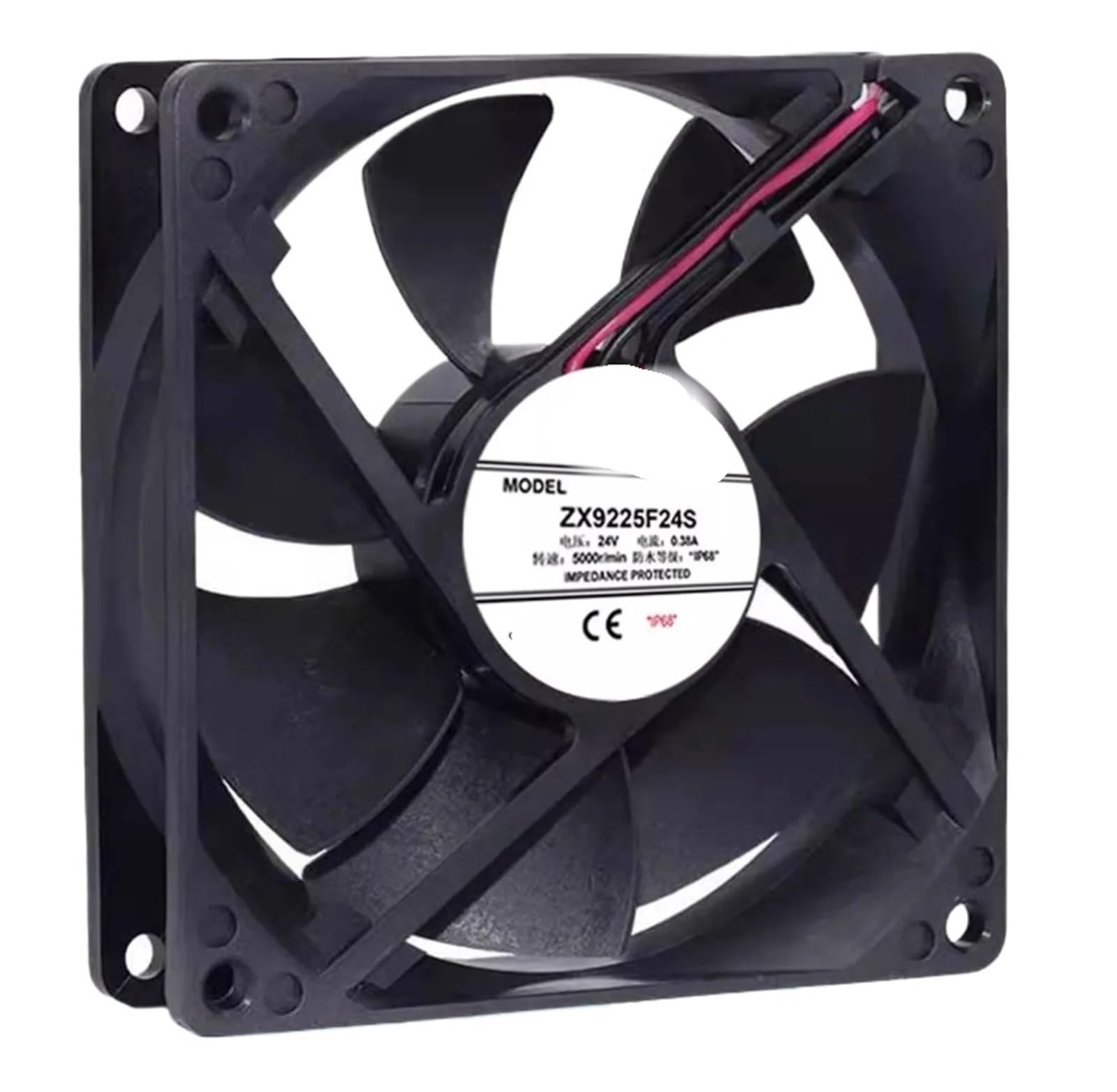 PEQYUACTE IP68 Waterproof Cooling Fan DC12V/24V/48V 6CM/8CM/9CM/12CM ZX9225F24S(9CM 48V)