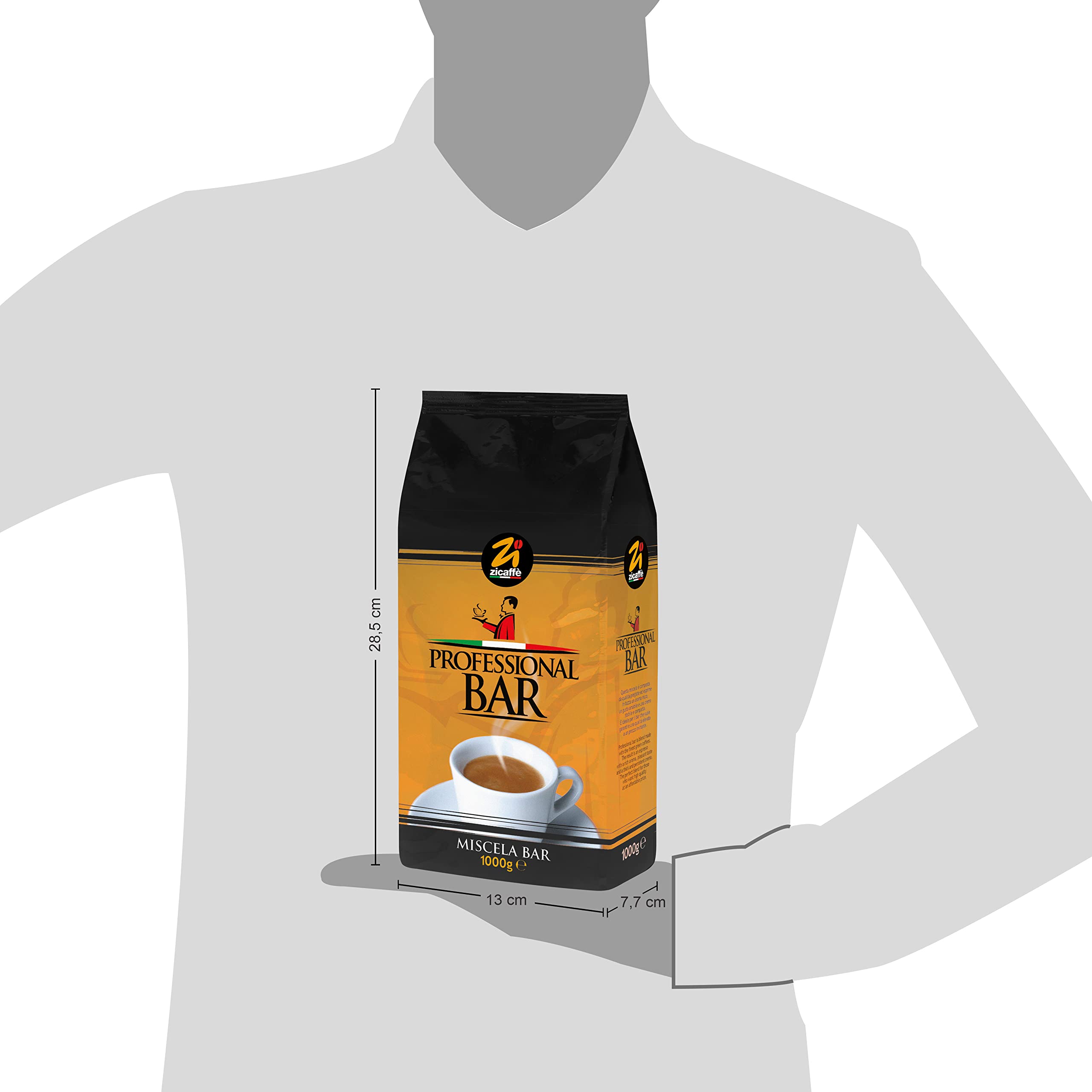 Zicaffè - Caffè In Grani Professional Bar - Da 1 Kg | Caffe In Grani | Caffe In Grani Miscela Che Esprime Le Caratteristiche Del Vero Espresso All'italiana | Made In Italy