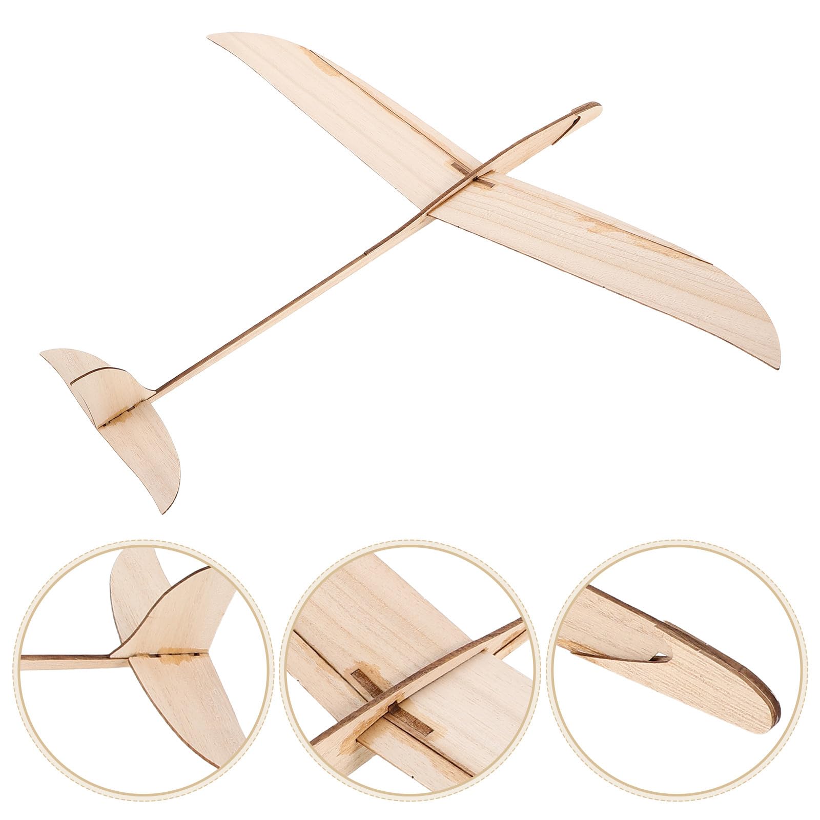 Planeur en Bois à Fabriquer Soi-même, Modèle Avion Minimaliste Facile à Assembler pour Jeux Interactifs en Intérieur et Extérieur, Adapté aux Garçon et Filles et Adultes
