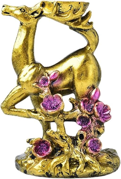 Animal Shaped Sphere Display Stand Marble Holder Crystal Ball Globe Display Room and Office Decor Celestial DIY Decoration (Gold Deer A with Ball)