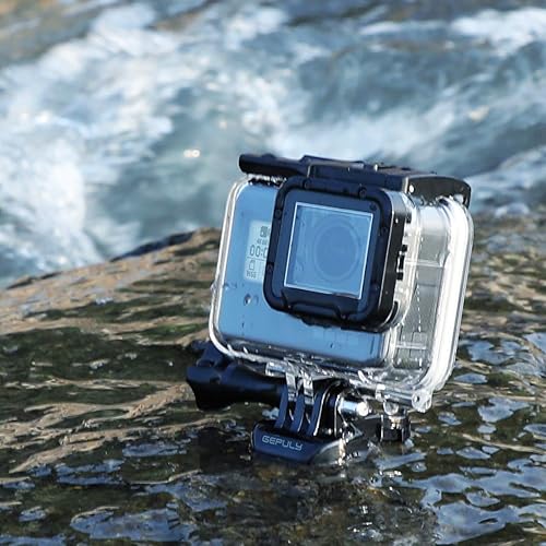 Miniatura 8 de Funda impermeable para GoPro Hero 2018/7/6/5 Negro - 147.6 ft cubierta protectora de buceo carcasa para Go Pro Hero7 Hero6 Hero5 Cámara con trípode