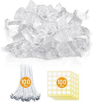 Ksedcon 1lb Gel Wax Clear Set for Candle Making, DIY Transparent Jelly Wax Melts, Handmade Material Crystal Candle Supplies- 16 OZ