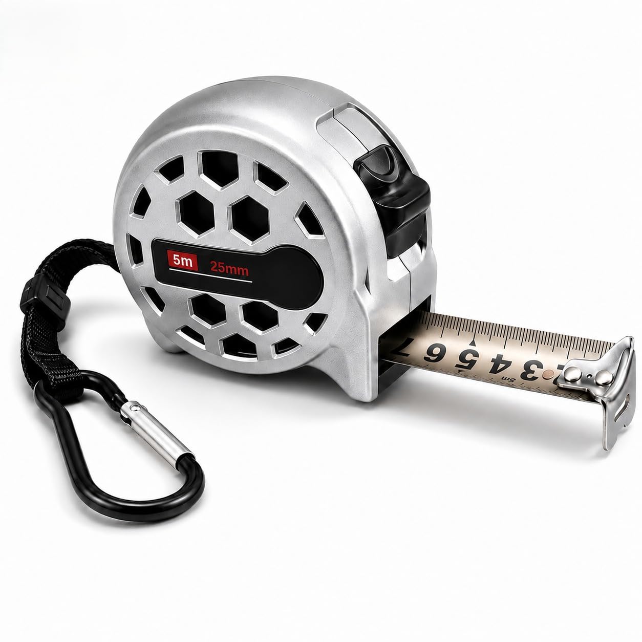 Street27 Stainless Steel Measuring Tape | Retractable Metric Tape Measure for Carpentry, Construction, DIY, Home Improvement & Measuring Work | Hollow Design Measuring Tool (5Mx25MM)-picture-19