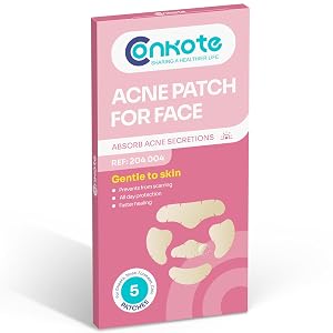 Conkote XL Hydrocolloid Face Mask for Acne 5 Count FSA or HSA Pimple Patches to Absorb Acne Gunk