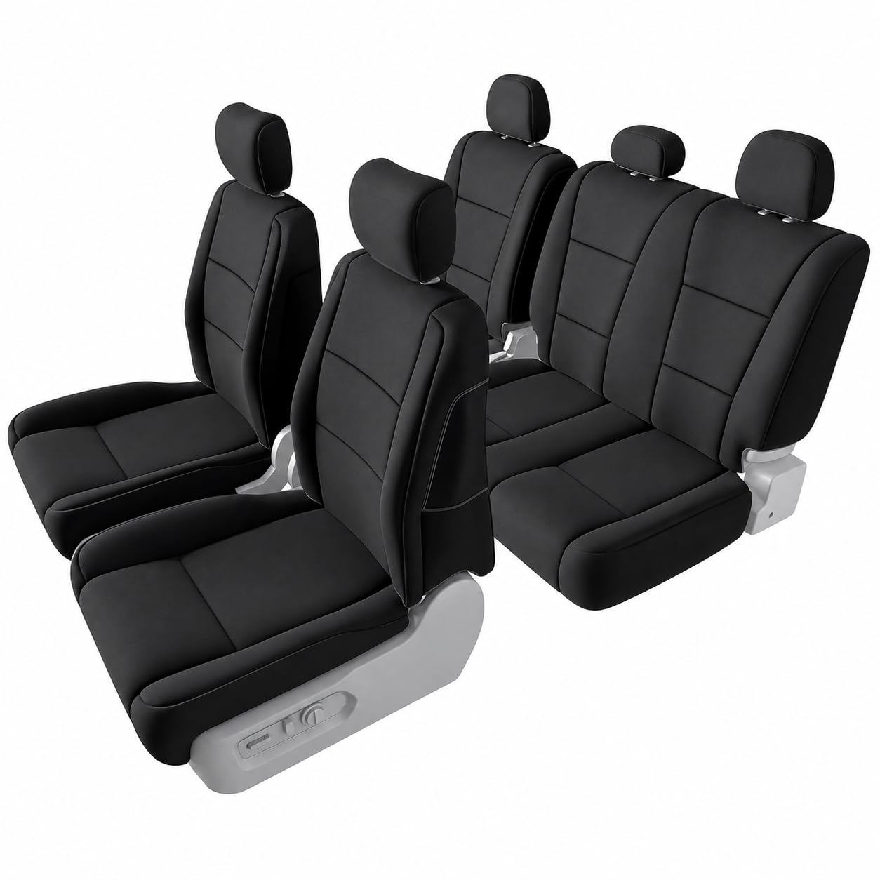 View 1 of **DAMAGED ZIPPER** Pigenius Seat Covers for 2024-2026 Toyota Tacoma Double Cab Full Set