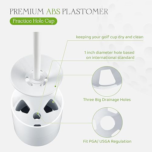 Miniatura 10 de Leitee Taza de golf para práctica de práctica de agujero verde ABS plástico para patio trasero al aire libre