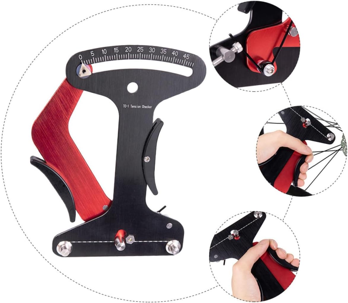 Aluminium Alloy Bike Spoke Tension Wheel Spokes Adjustment Tool for Mountain Road Bikes Compatible with Accurate Indicator Tensiometer for Repair and Assembly