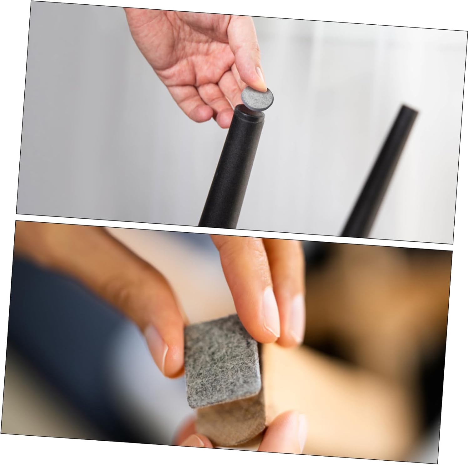 jojofuny 20rolls Self-Adhesive Felt Strips - Furniture Floor Protectors for Chair Legs Reduce Noise and Friction Hard Floors