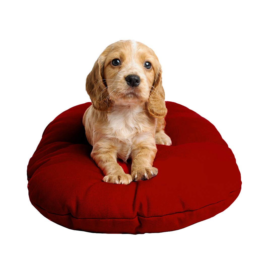 PETSHUBElite Dog Bed & Cat Bed Ultra Soft Polyfill Filled Matrres Brown(Export Quality)-Medium