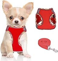 Vista 9 de Arnés para perro para perros pequeños y medianos sin tirones, ajustable para cachorros, arnés de malla transpirable reflectante para mascotas