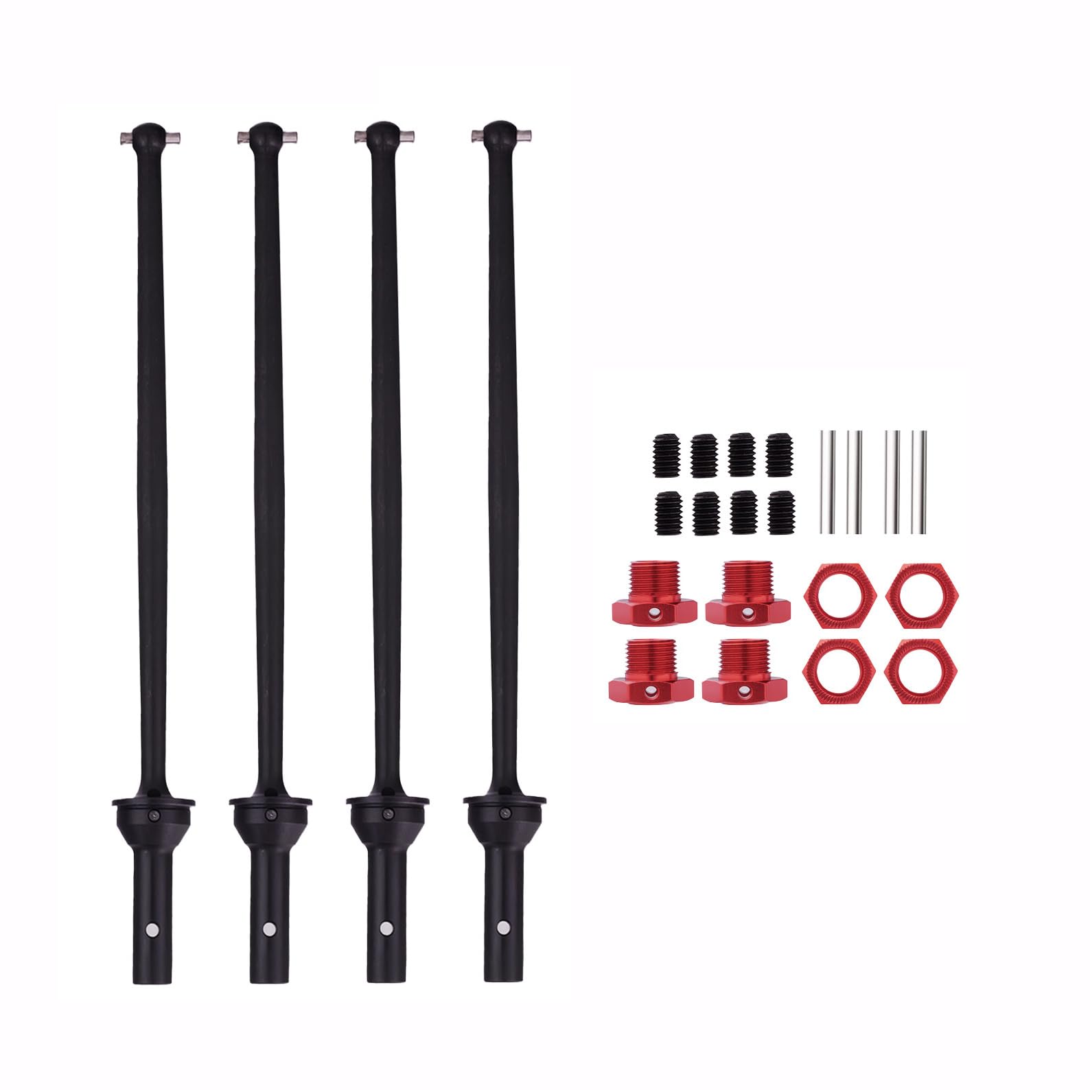 Mesimsple Steel Fireteam 6S BLX Drive Shaft & Wheel Hex Hub for Arrma 1/7 Fireteam Front Rear CVD Driveshaft Upgrades Part