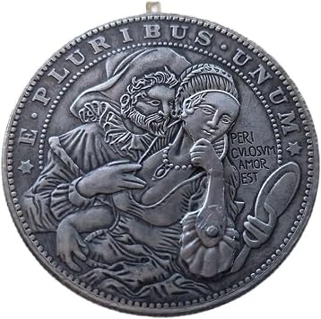 Vintage Challenge Coin Mask Girl Skull Coin Hobo Dollar Commemorative Coin Art Collectible Souvenir Coin
