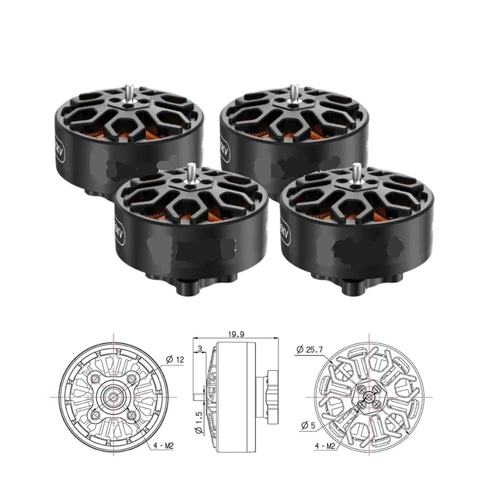 motor brushless Motor Bee35 de 3,5 pulgadas y 1950 kV for dron y cuadricóptero (2006)