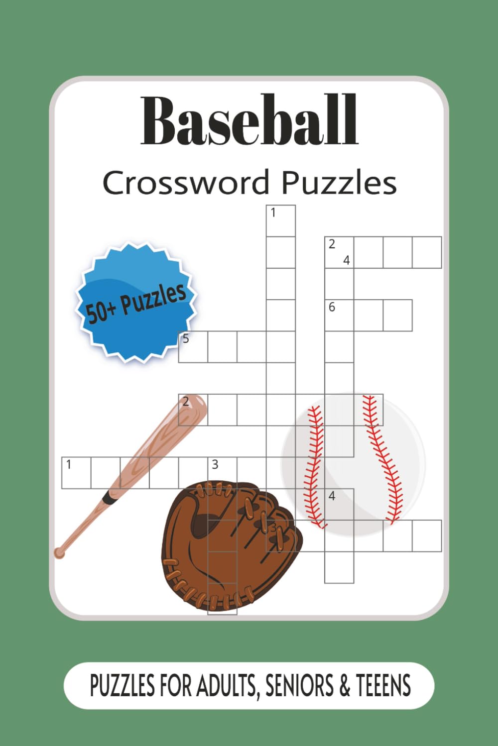 Baseball Crossword Puzzles Puzzles for Adults, Seniors and Teens: Crossword Puzzles with Easy to Read Print about Baseball, Ballgames and more | 6x9 ... for Vacations, Holidays and Relaxation