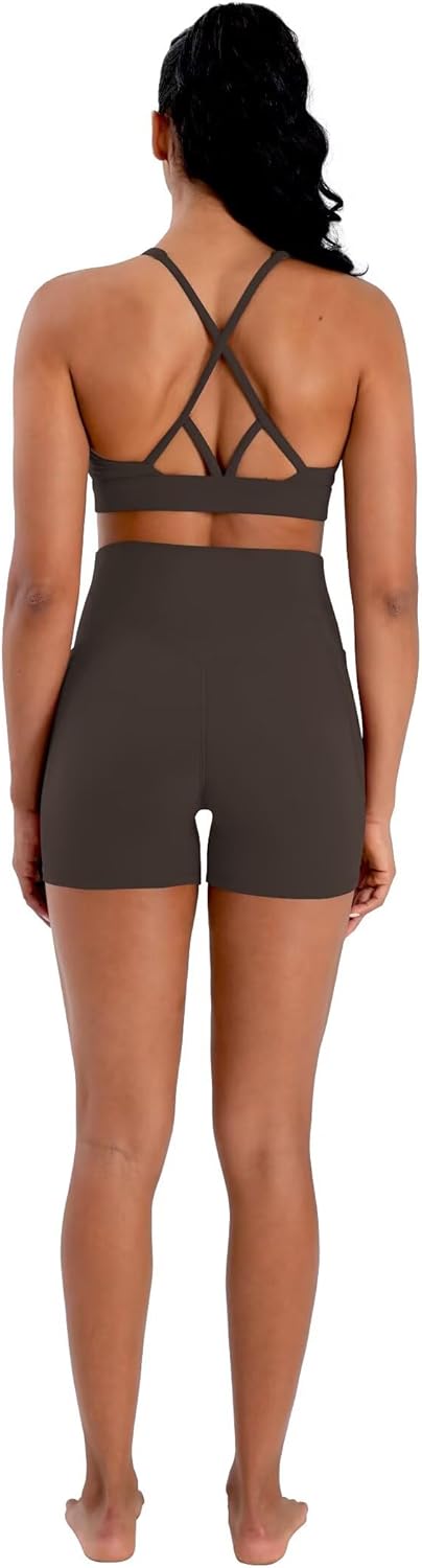 Sunzel Hidden Butt Lifting Scrunch Biker Shorts Women with Pockets Crossover High Waist Yoga Gym Workout Tummy Control Shorts - Image 6