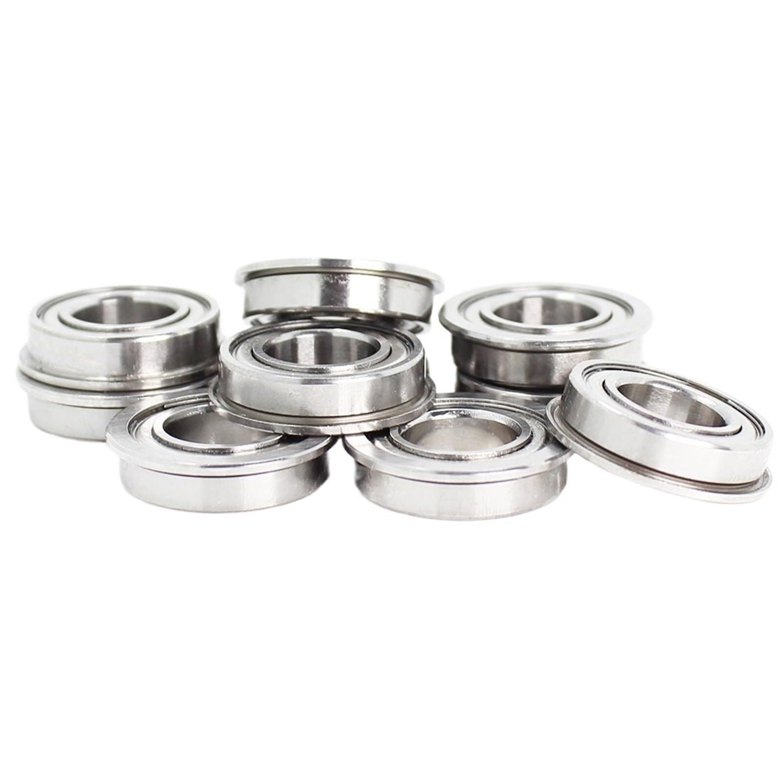 F6202ZZ Rodamiento de brida 15x35x11 Mm ABEC-5 Doble blindaje Ranura profunda con bridas F6202 Rodamientos bolas F6202-2Z F6202Z 4 piezas