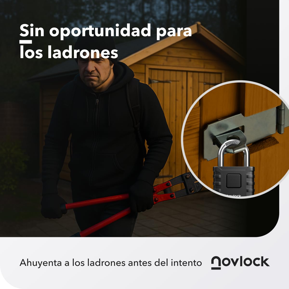 Candados de combinación – resistentes a la intemperie, grande y robustos – para exteriores : portones, vallas, cobertizos, garajes, trasteror, puertas, armoires, taquillas – pack de 1, negro