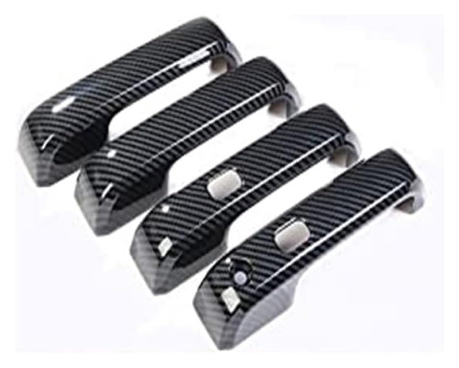 Qwqthgs Carbon Fibre Car Exterior Door Handle Cap For Abs Carbon Fiber Door Handles Cover Trim For 2015-2020 With Smart Keyhole 4Pcs
