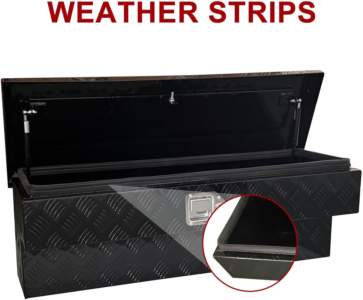 36'' Aluminum Side-Mount Truck Tool Box with Paddle Latches, Weatherproof Seal, and Durable Black Finish – Perfect for Secure Storage (Black, 36-Inch)
