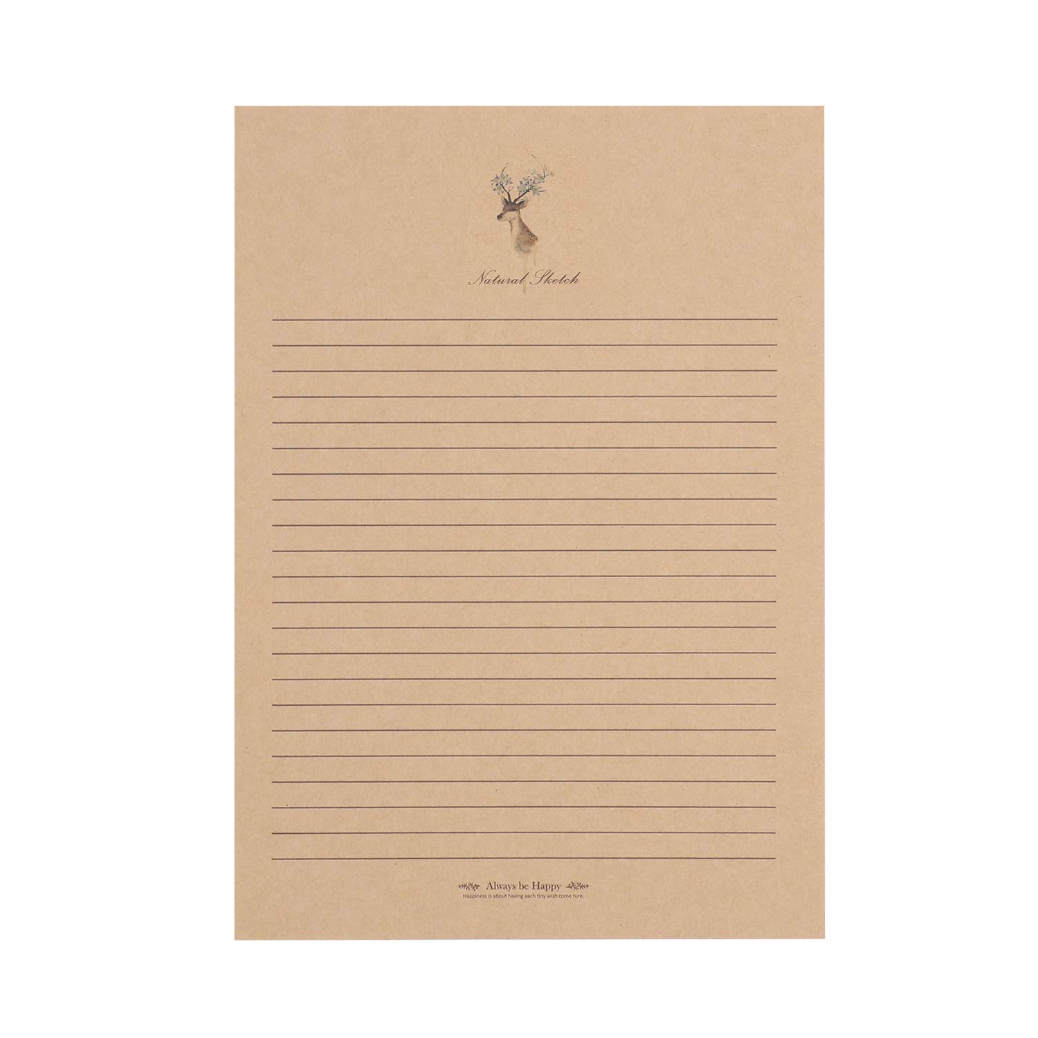 Buy 100 Sheets A4 Vintage Writing Paper Set Kraft Letter Paper Writing Stationery Paper Letter